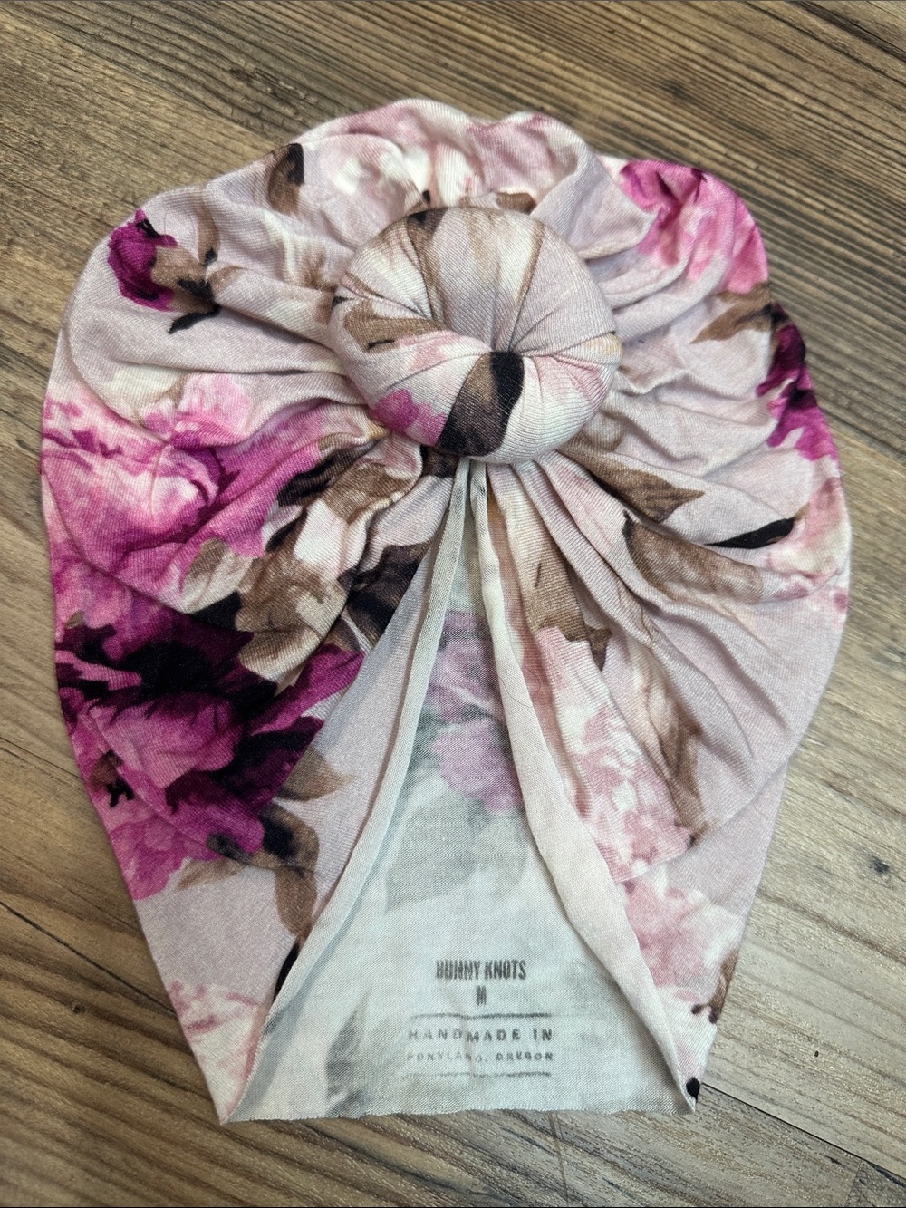 BUNNY KNOTS Floral Purple/Pink Turban Headwrap